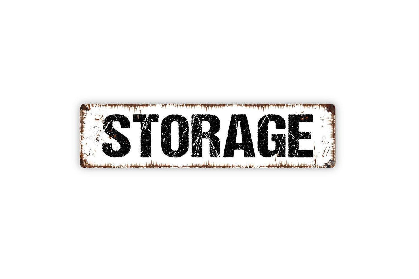 Storage Sign - Metal Indoor or Outdoor Door Name Plate Plaque