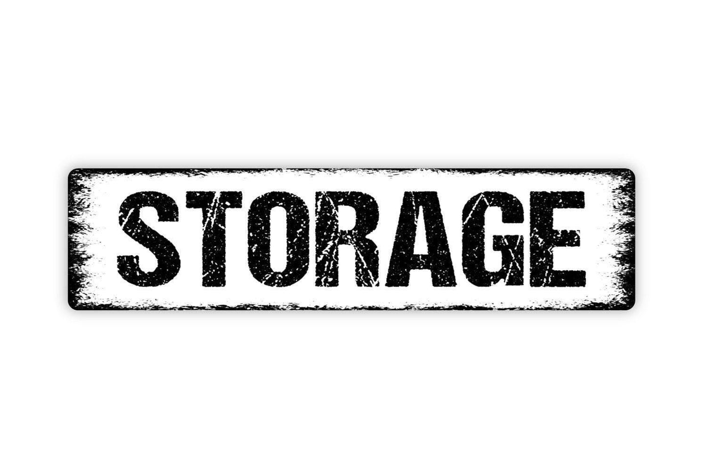 Storage Sign - Metal Indoor or Outdoor Door Name Plate Plaque