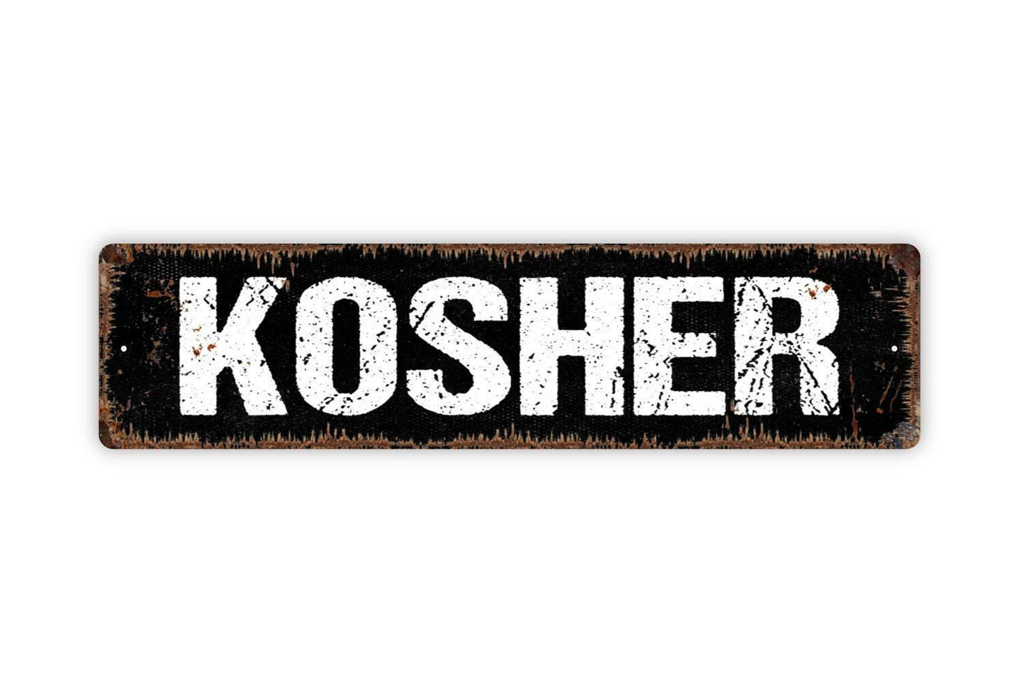 Kosher Sign - Jewish Wine Winery Vineyard Vinyl Sticker Or  Street Metal Sign or Door Name Plate Plaque
