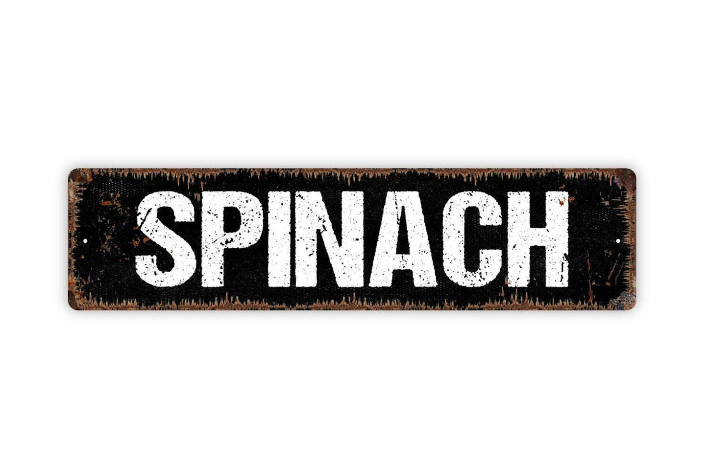 Spinach Sign | Rustic Kitchen Wall Decor | Farmhouse Vegetable Garden Sign | Custom Metal Sign or Vinyl Sticker | Country Market Wall Art