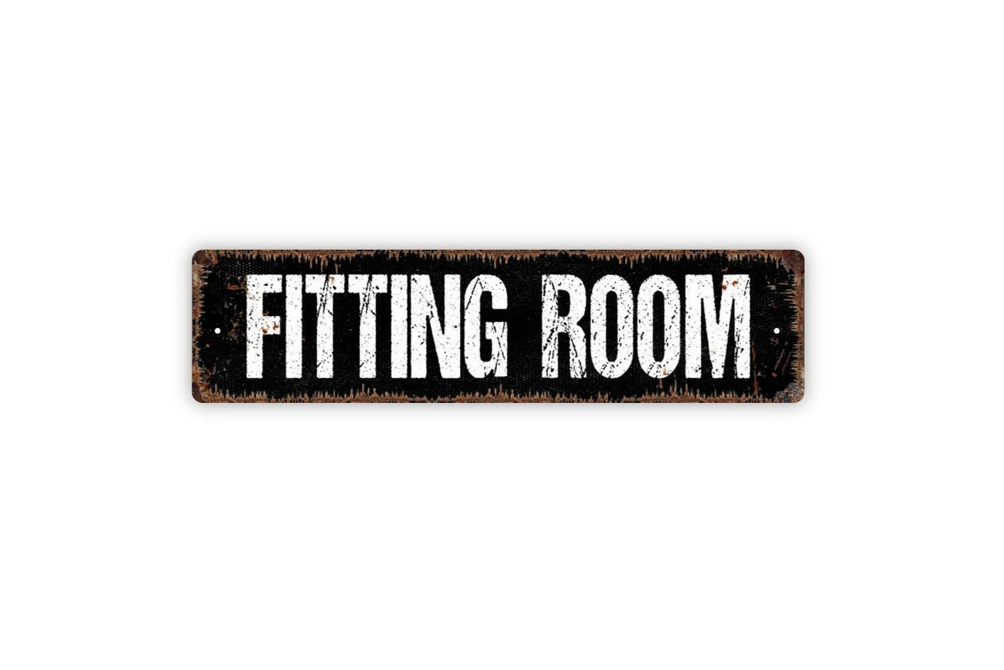 Fitting Room Sign - Dressing Room Try On Boutique Store Theater Theatre Vinyl Sticker Or  Metal Street Sign or Door Name Plate Plaque