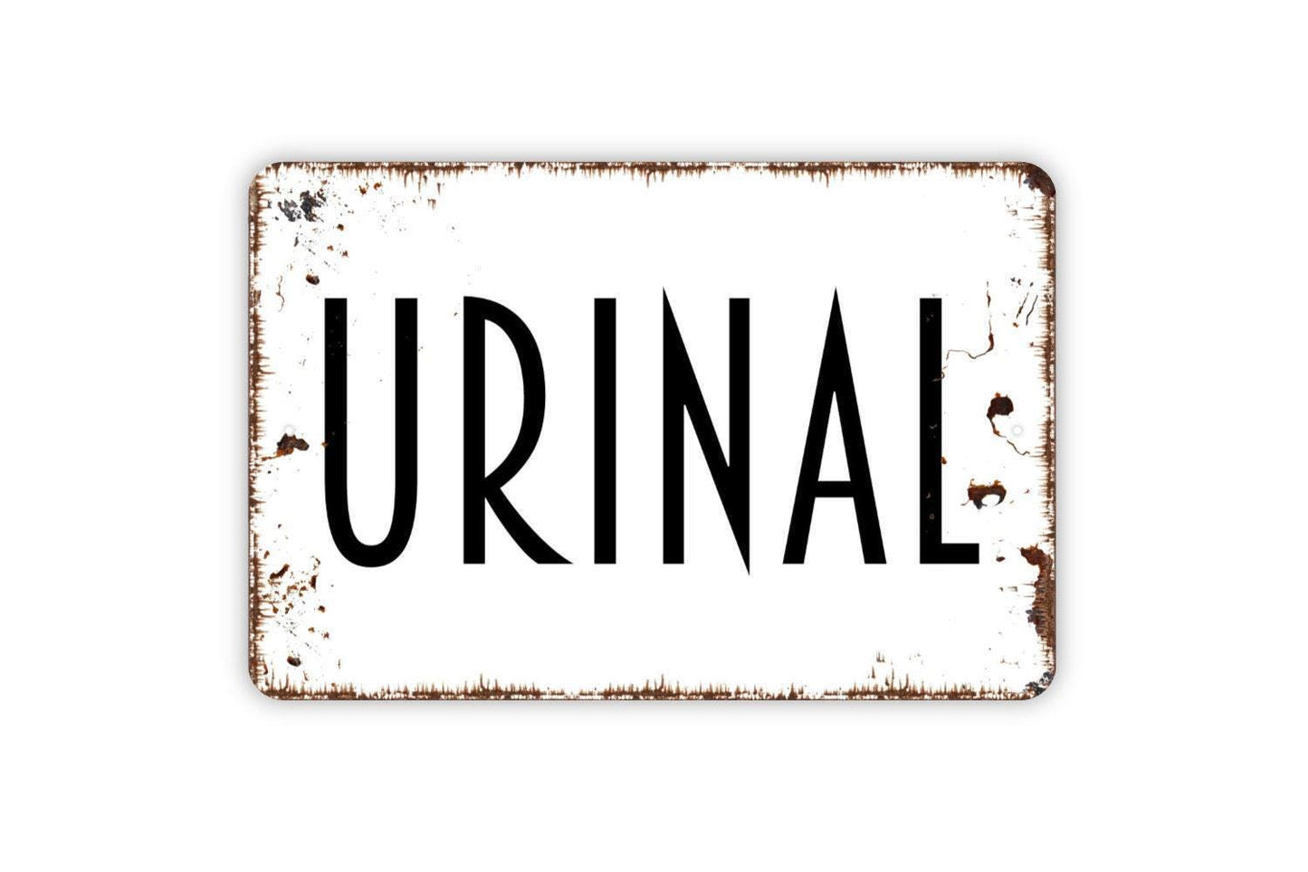 Urinal Sign - Bathroom Restroom Mens Boys Room Outdoor Or Indoor Metal Wall Art