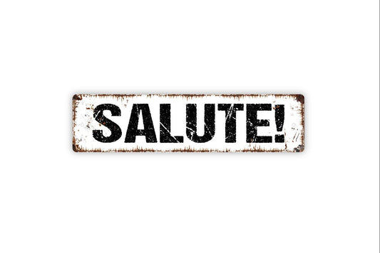 Salute Metal Sign - Cheers Kitchen Pub Bar Eatery Vinyl Sticker Or  Street Metal Sign or Door Name Plate Plaque