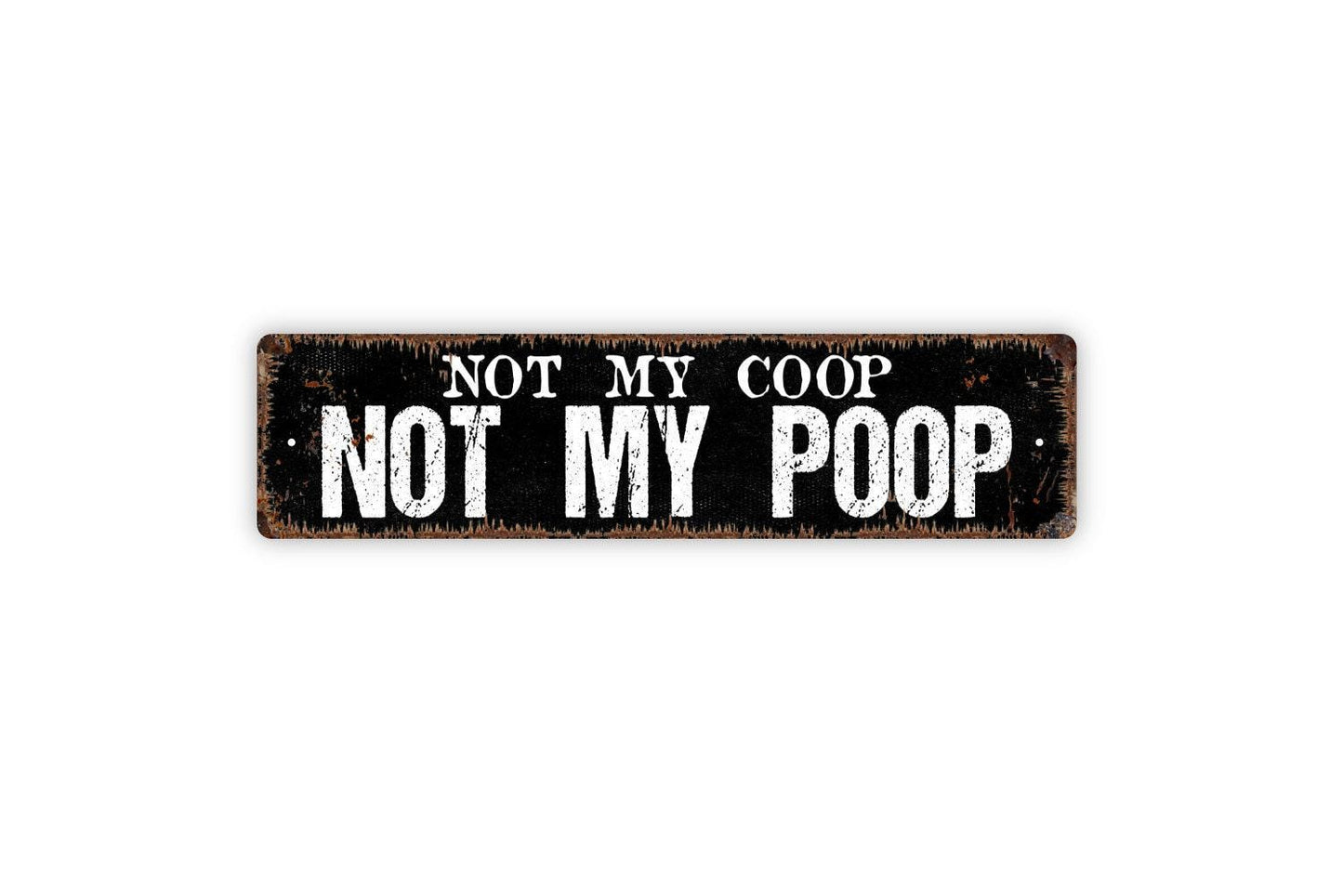 Not My Coop Not My Poop Sign | Funny Chicken Coop Decor | Farmhouse Hen House Sign | Backyard Chicken Gift | Farm Fresh Eggs Wall Art