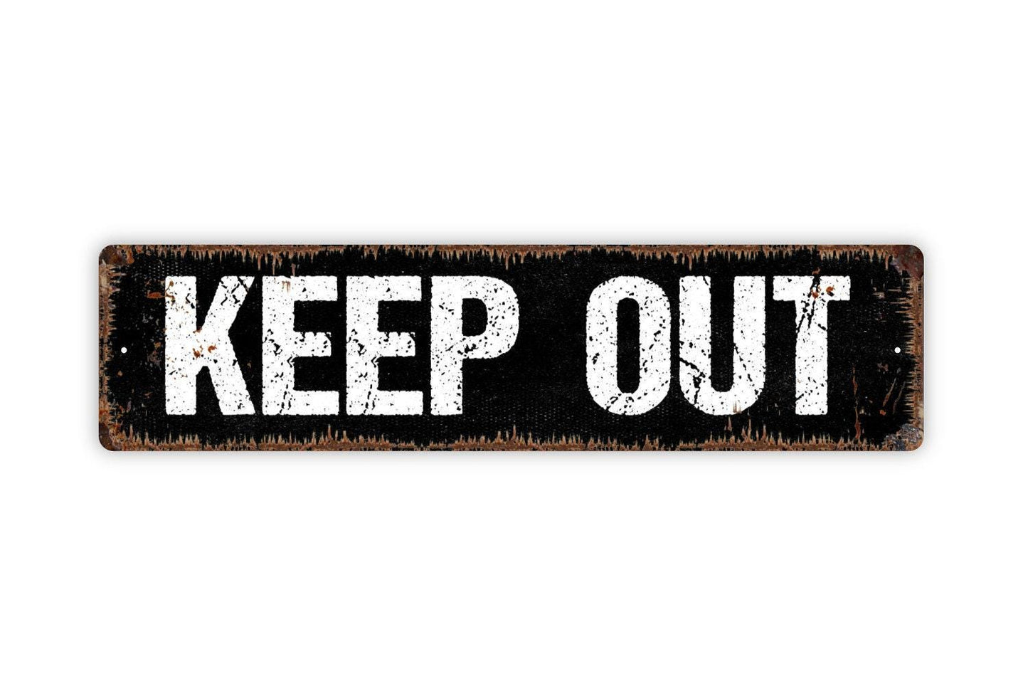 Keep Out Sign - Do Not Enter Private Property No Trespassing Vinyl Sticker Or  Street Metal Sign or Door Name Plate Plaque