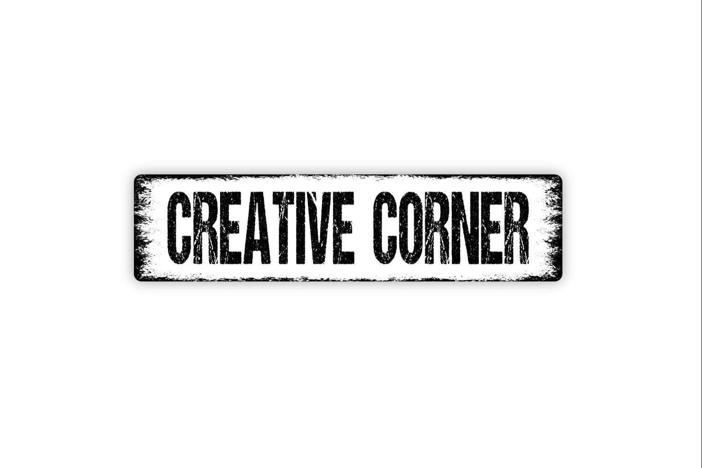 Creative Corner Sign - School Creativity Art Hobby Room Craft Space Vinyl Sticker Or  Metal Street Sign or Door Name Plate Plaque