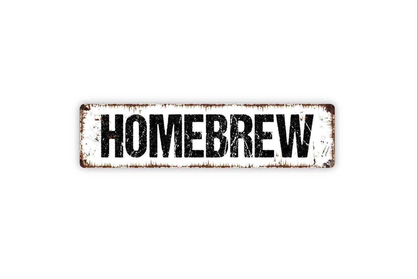 Homebrew Sign | Rustic Bar Wall Decor | Craft Beer Brewing Kitchen or Man Cave Wall Art | Home Brewery Pub Metal Sign or Vinyl Sticker