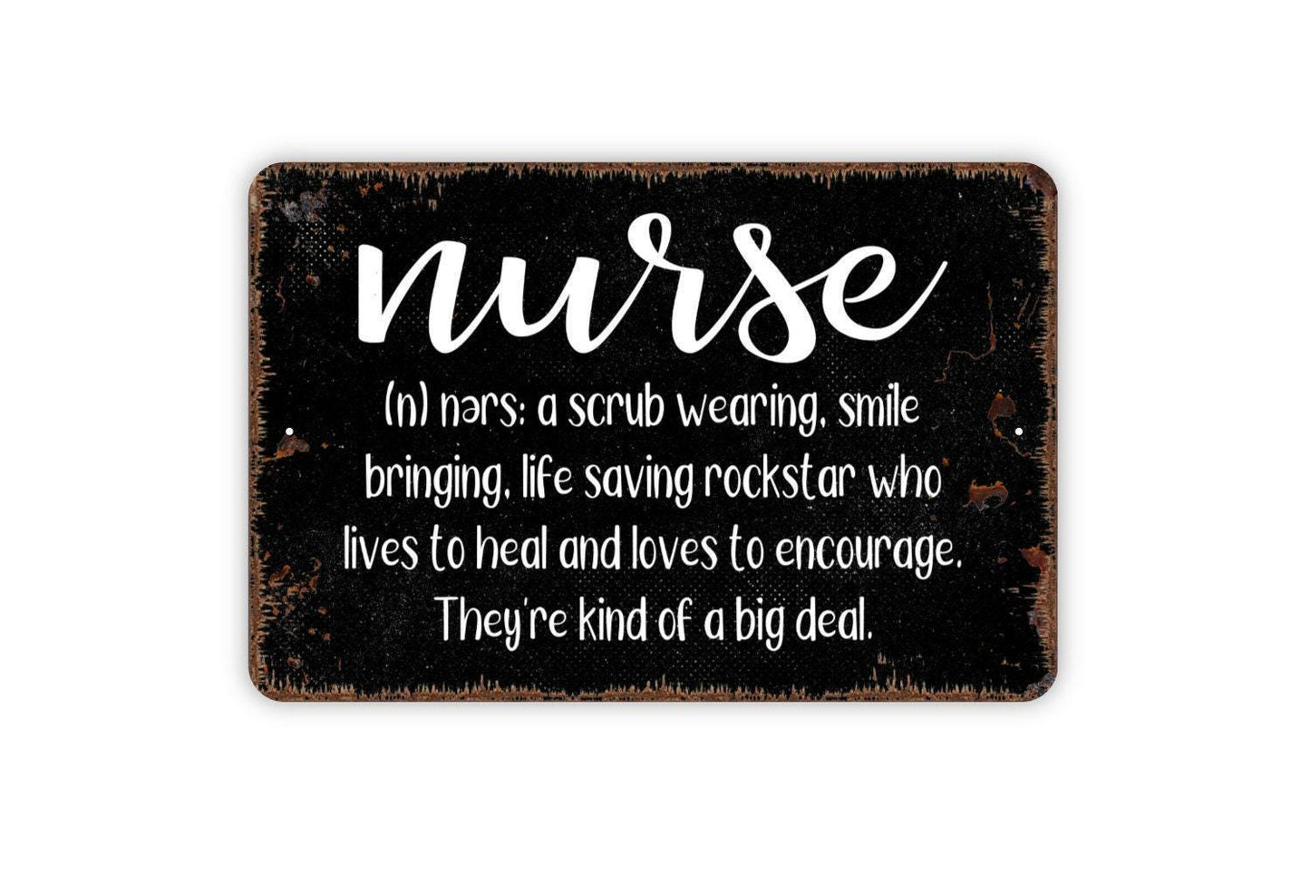 Nurse Definition Sign - Farmhouse Wall Decor Modern Wall Art Metal Sign