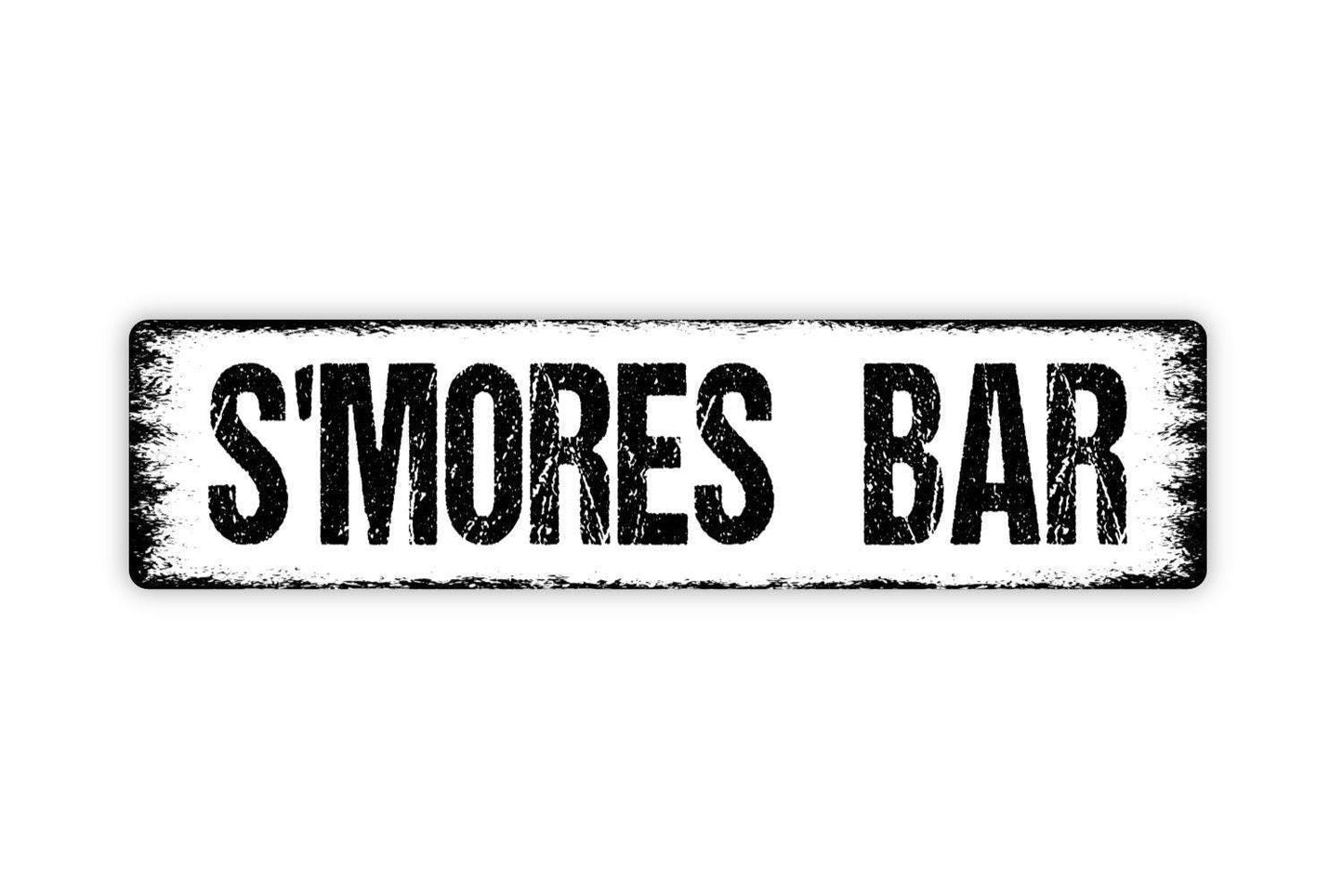 S'mores Bar Sign - Smores Fire Pit Campfire Camping Vinyl Sticker Or  Street Metal Sign or Door Name Plate Plaque