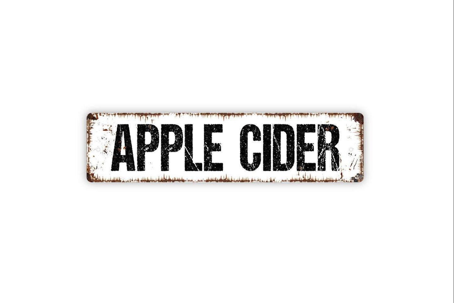 Apple Cider Sign - Vinyl Sticker Or  Metal Street Sign or Door Name Plate Plaque
