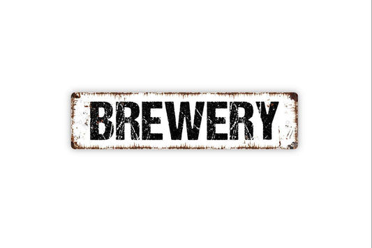 Brewery Sign - Welcome To Our Brewery Vinyl Sticker Or  Custom Metal Sign, Vinyl Sticker Or  Street Sign or Door Name Plate Plaque