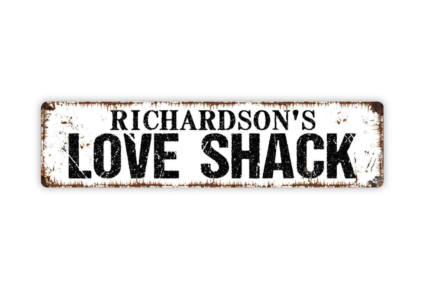 Personalized Love Shack Sign, Custom Metal Sign, Vinyl Sticker Or  Street Sign or Door Name Plate Plaque