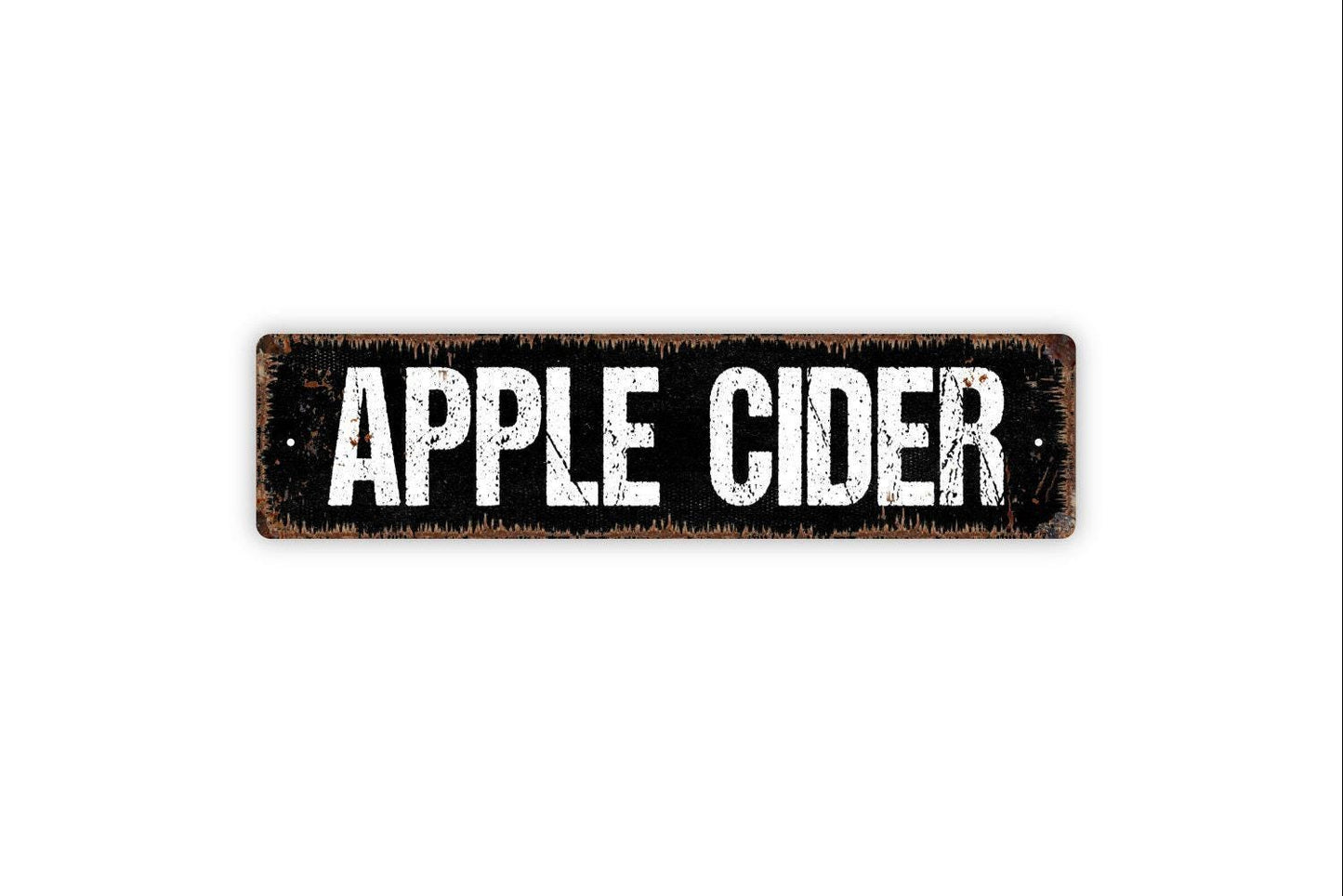 Apple Cider Sign - Vinyl Sticker Or  Metal Street Sign or Door Name Plate Plaque