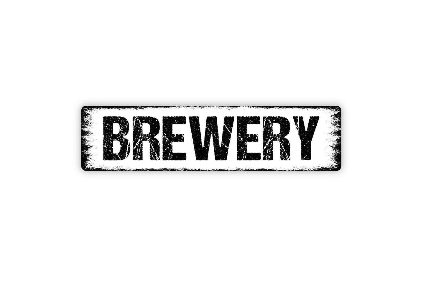 Brewery Sign - Welcome To Our Brewery Vinyl Sticker Or  Custom Metal Sign, Vinyl Sticker Or  Street Sign or Door Name Plate Plaque