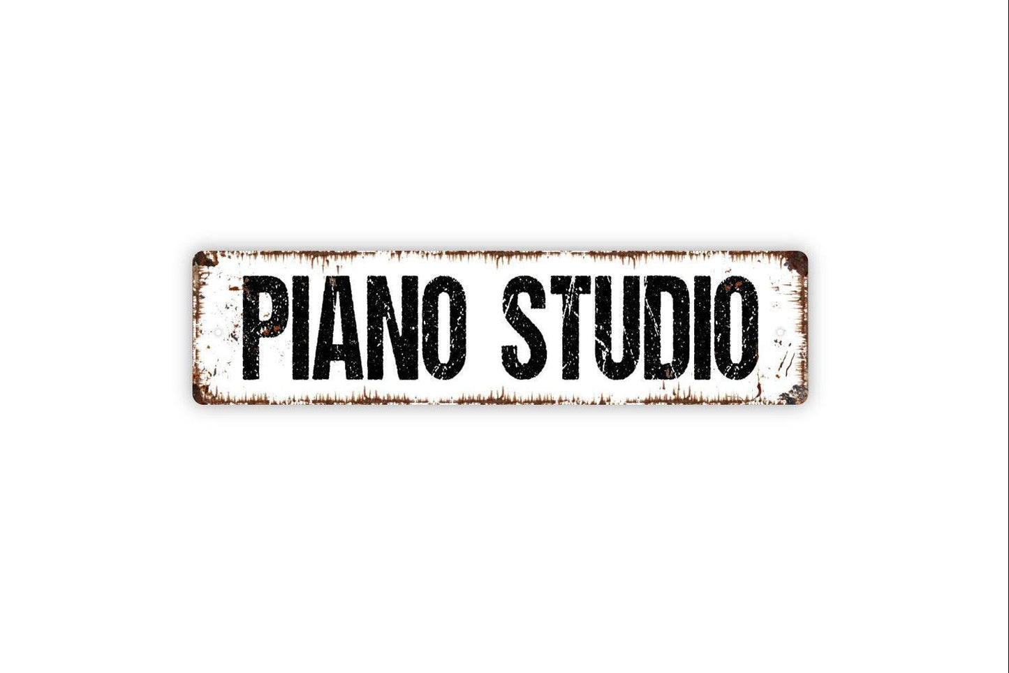 Piano Studio Sign Metal or Vinyl Sticker | Music Teacher Sign | Rustic Music Room Decor | Piano Lesson Sign | Music Studio Wall Art