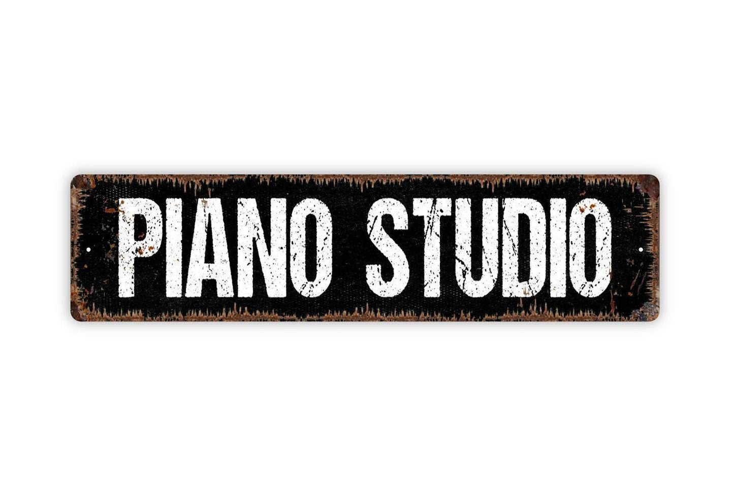 Piano Studio Sign Metal or Vinyl Sticker | Music Teacher Sign | Rustic Music Room Decor | Piano Lesson Sign | Music Studio Wall Art
