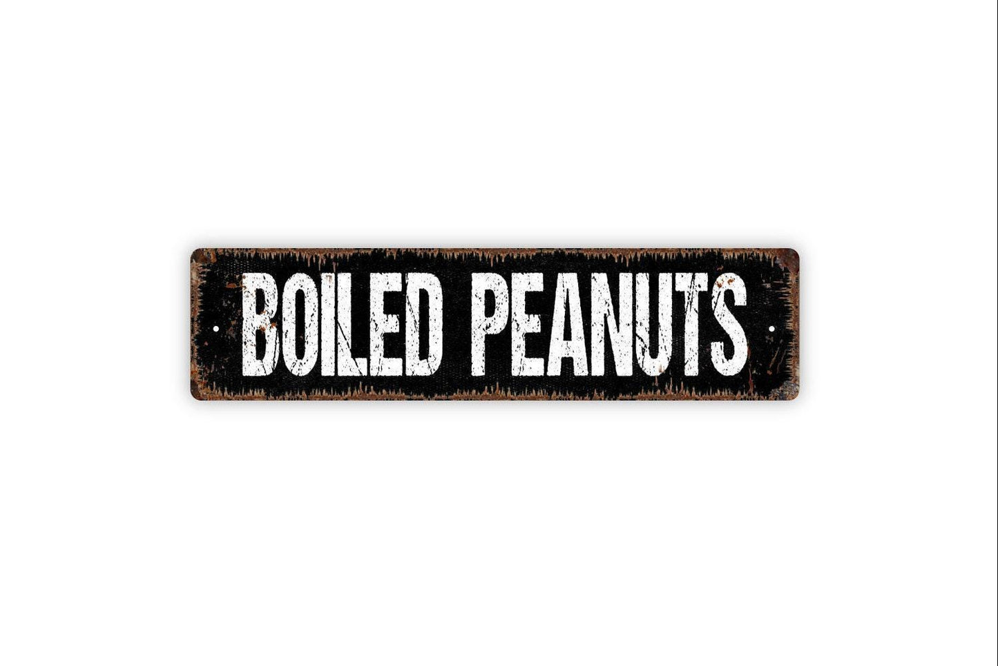 Boiled Peanuts Sign - Vegetables Garden Marker Produce Farmers Market Vinyl Sticker Or  Street Metal Sign or Door Name Plate Plaque