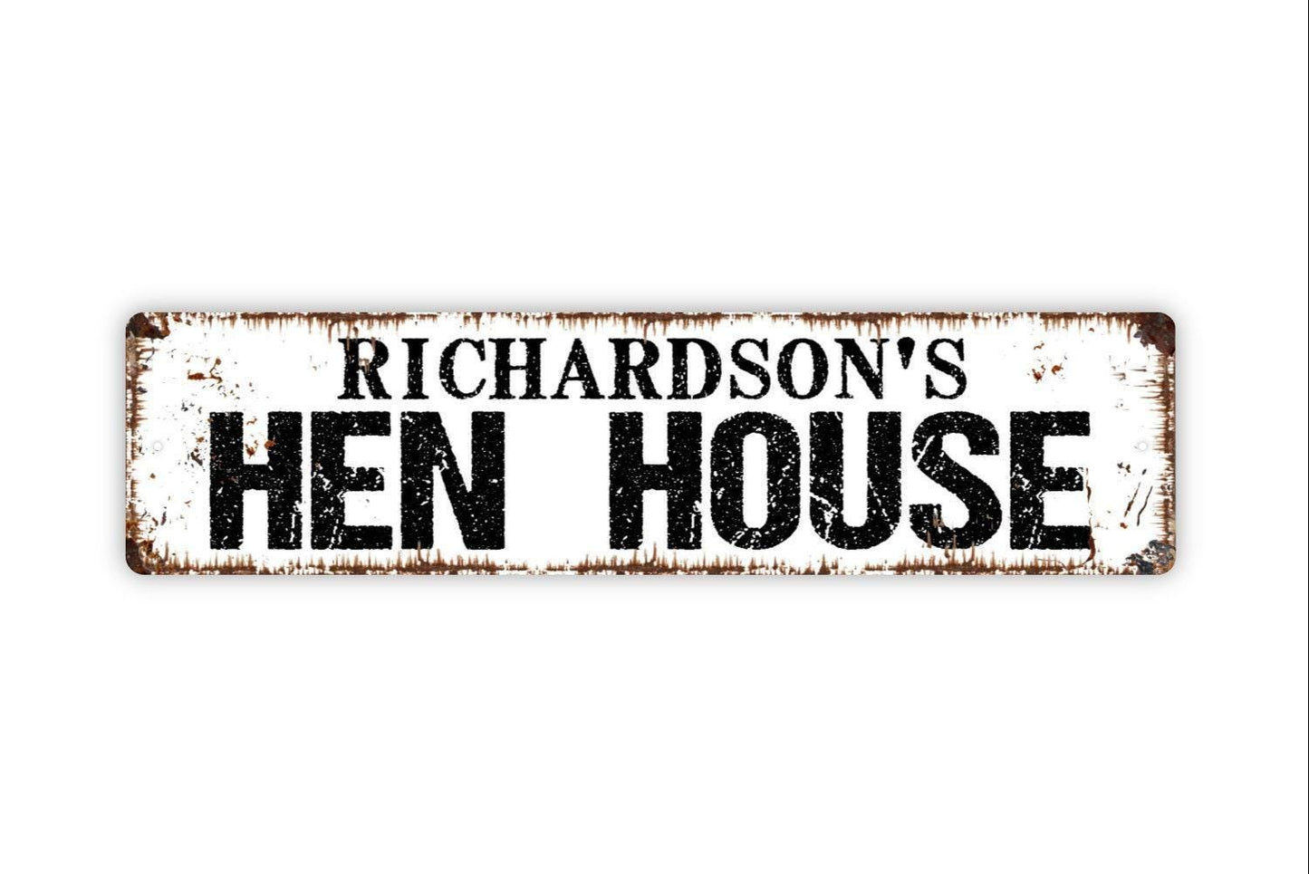 Personalized Hen House Sign, Custom Metal Sign, Vinyl Sticker Or  Street Sign or Door Name Plate Plaque