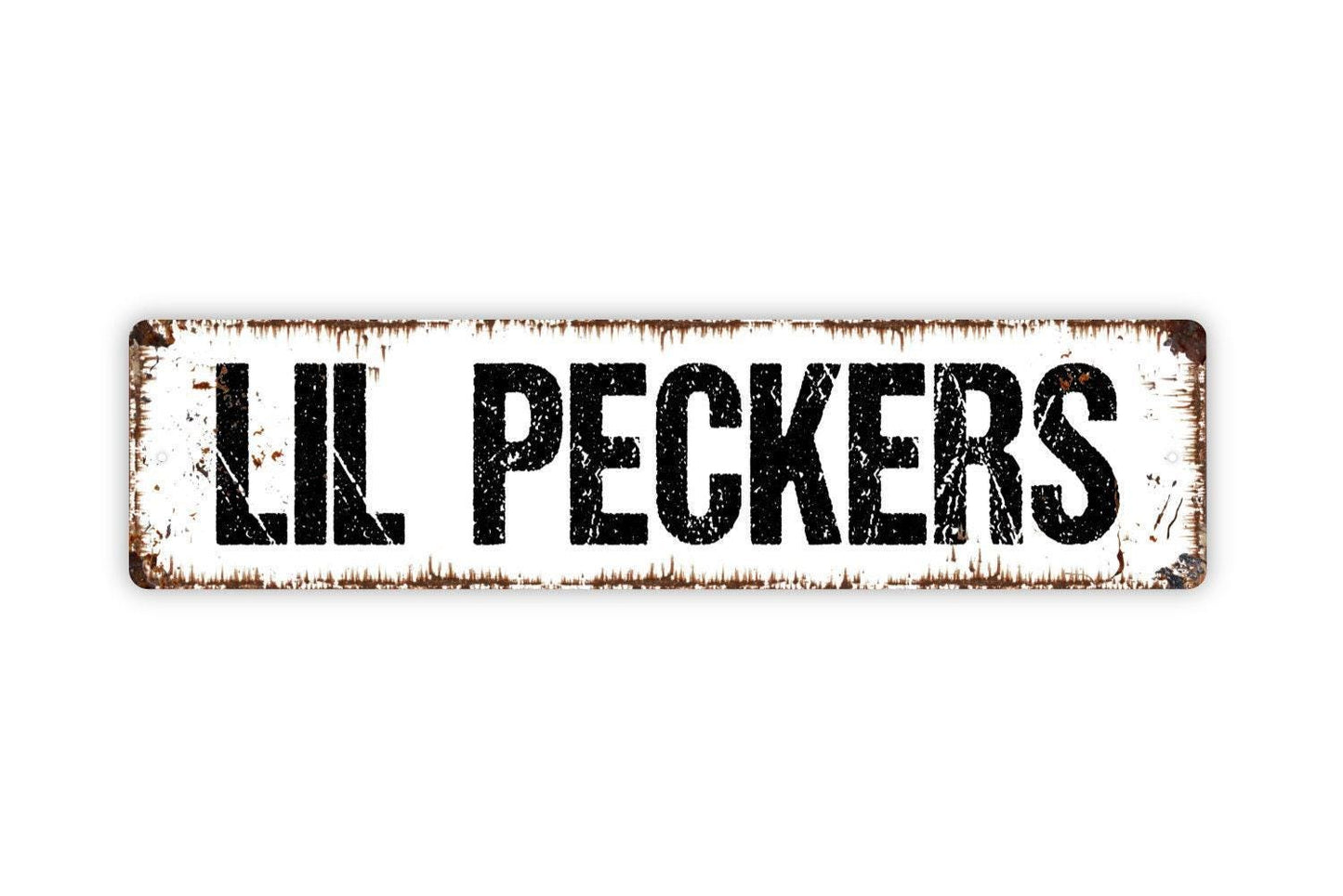 Lil Peckers Sign - Chicken Hen House Coop Vinyl Sticker Or  Metal Street Sign or Door Name Plate Plaque