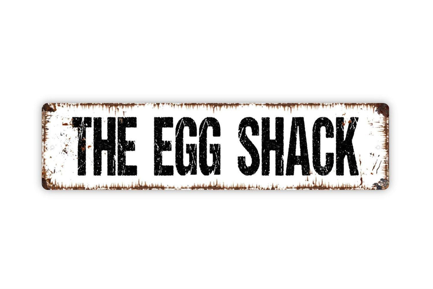 The Egg Shack Sign – Rustic Farmhouse Decor – Fresh Eggs for Sale Sign – Country Kitchen or Chicken Coop Sign – Metal Sign or Vinyl Sticker