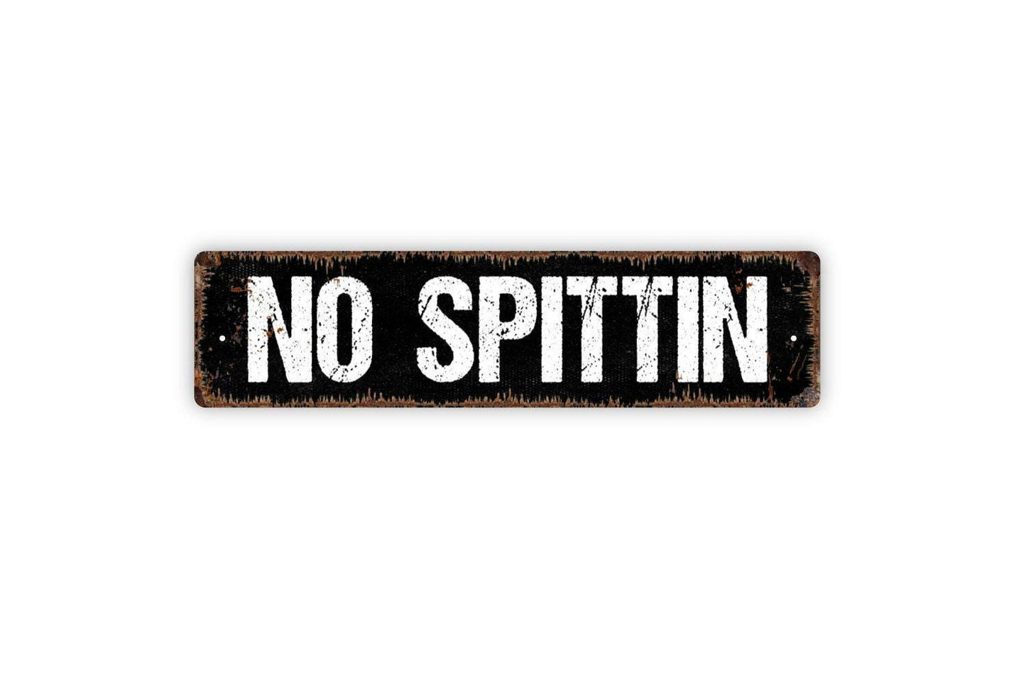 No Spittin Sign - No Spitting No Tobacco Use Custom Vinyl Sticker Or  Street Sign or Door Name Plate Plaque