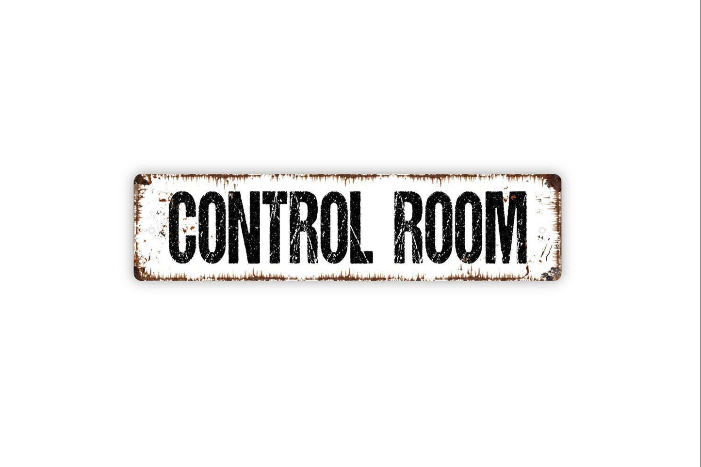 Control Room Sign - Vinyl Sticker Or  Street Metal Sign or Door Name Plate Plaque