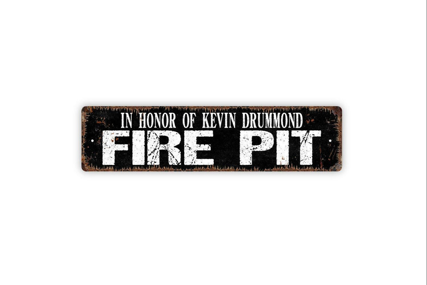 Personalized Fire Pit Sign - Campfire Camping Outdoor Kitchen Vinyl Sticker Or  Street Metal Sign or Door Name Plate Plaque