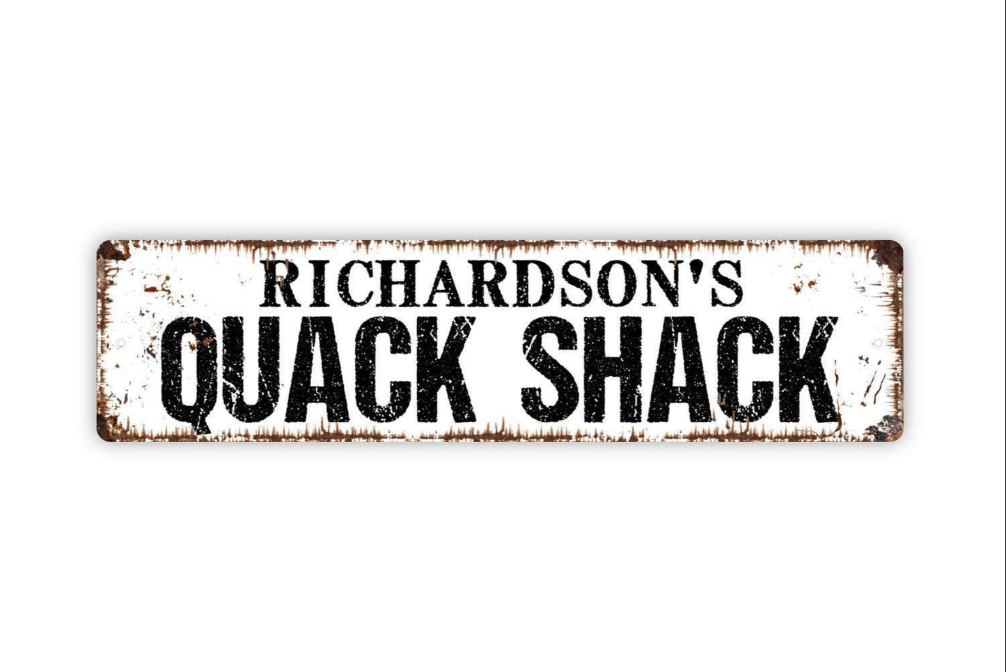 Personalized Quack Shack Sign | Custom Duck Coop, Pond, or Cabin Wall Sign | Funny Backyard Décor Metal Duck Sign or Vinyl Sticker Gift