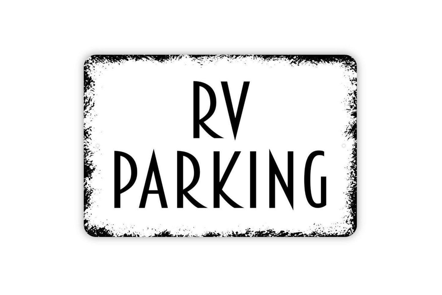 RV Parking Sign | Rustic Campground Wall Sign | Cabin or Lake House Decor | Custom Metal Sign or Vinyl Sticker | Outdoor Camping Wall Art