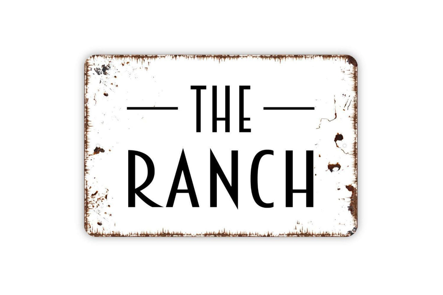 The Ranch Sign | Rustic Western Wall Decor | Metal Sign or Vinyl Sticker for Farm, Barn, Lodge, Cabin, or Country Home