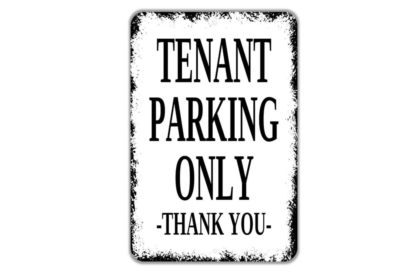 Tenant Parking Only Thank You Sign | Rustic Farmhouse Apartment or Rental Property Wall Sign | Metal Parking Sign or Vinyl Sticker Décor