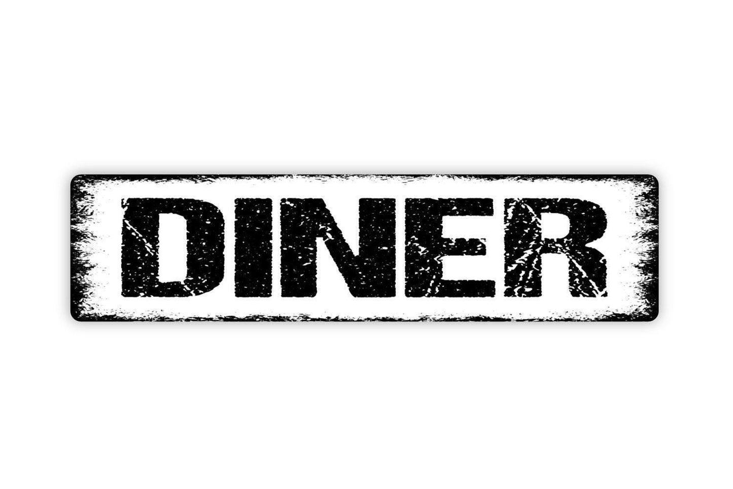 Diner Sign - Restaurant Cafe Kitchen Pantry Come Eat Farmhouse Style Vinyl Sticker Or  Street Metal Sign or Door Name Plate Plaque