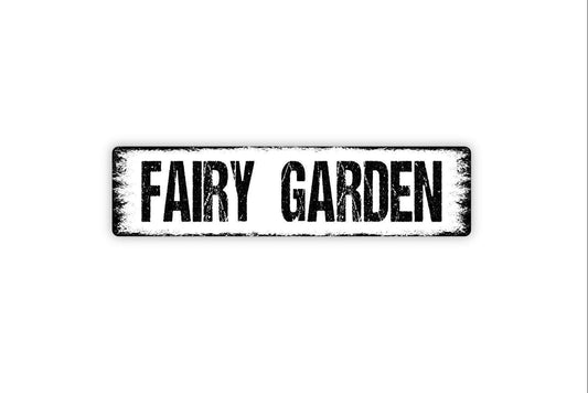 Fairy Garden Sign - Fantasy Wildflowers Zen Gardener Vinyl Sticker Or  Street Metal Sign or Door Name Plate Plaque
