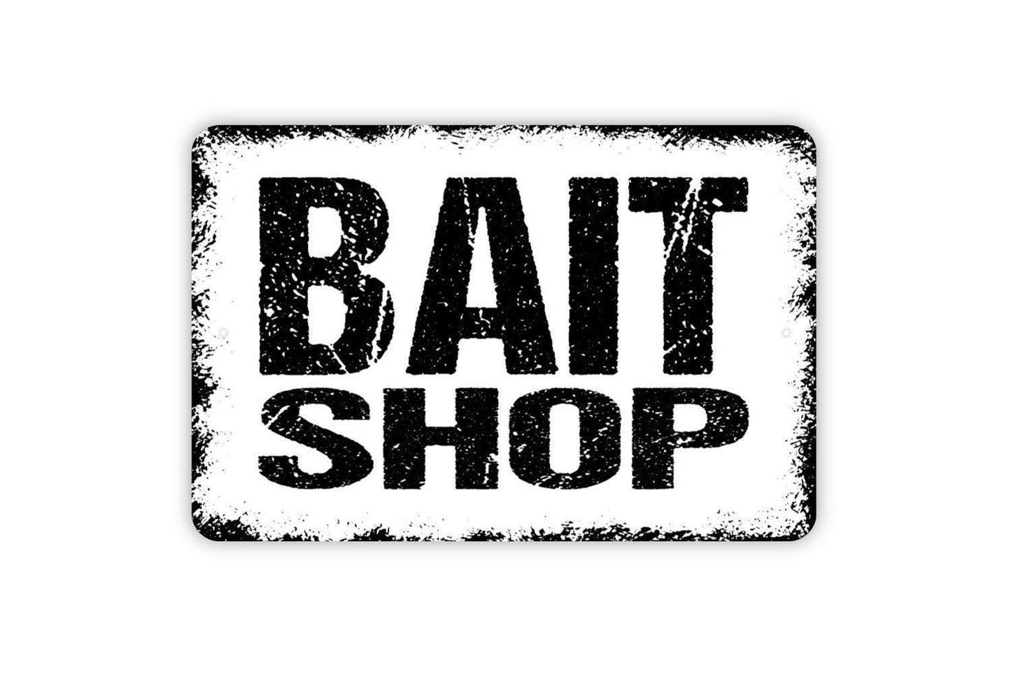 Bait Shop Sign | Rustic Fishing Wall Decor | Lake House or Cabin Sign | Custom Metal Sign or Vinyl Sticker | Fisherman Gift Wall Art
