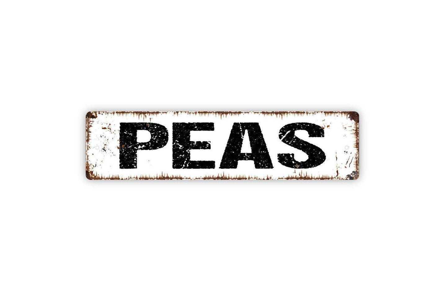 Peas Sign - Garden Marker Produce Farmers Market Vinyl Sticker Or  Street Metal Sign or Door Name Plate Plaque