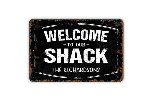 Personalized Welcome To Our Shack Sign - Custom Metal Wall Art Indoor Or Outdoor