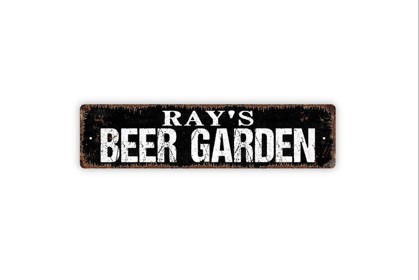 Personalized Beer Garden Sign, Custom Metal Sign, Vinyl Sticker Or  Street Sign or Door Name Plate Plaque