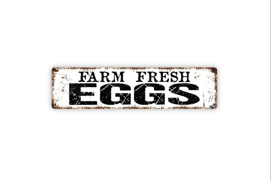 Farm Fresh Eggs Sign - Chicken Hen Coop Farmers Market Vinyl Sticker Or  Street Metal Sign or Door Name Plate Plaque