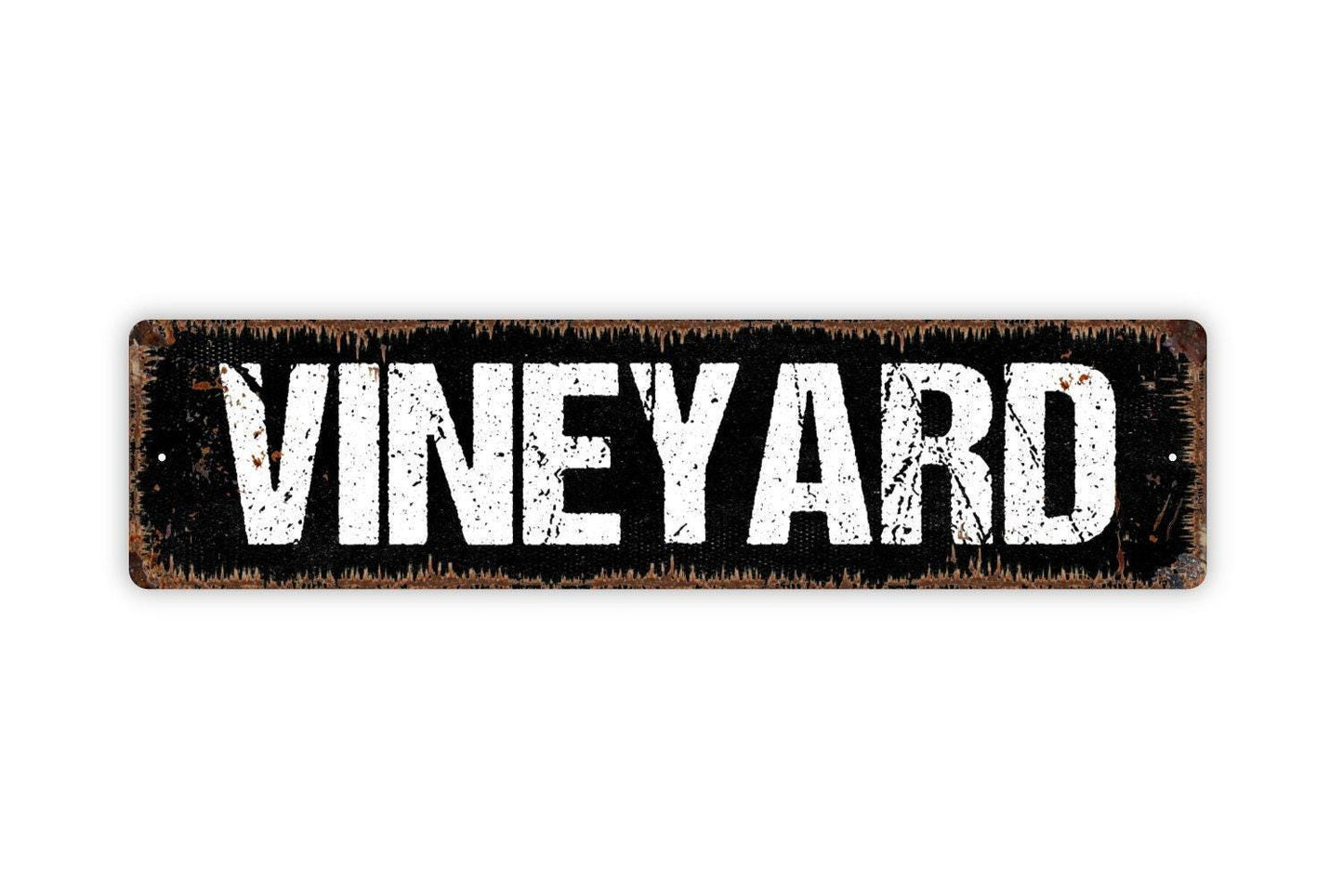 Vineyard Sign - Welcome To Our Winery Wine Grapes Grow Cellar Vinyl Sticker Or  Street Metal Sign or Door Name Plate Plaque