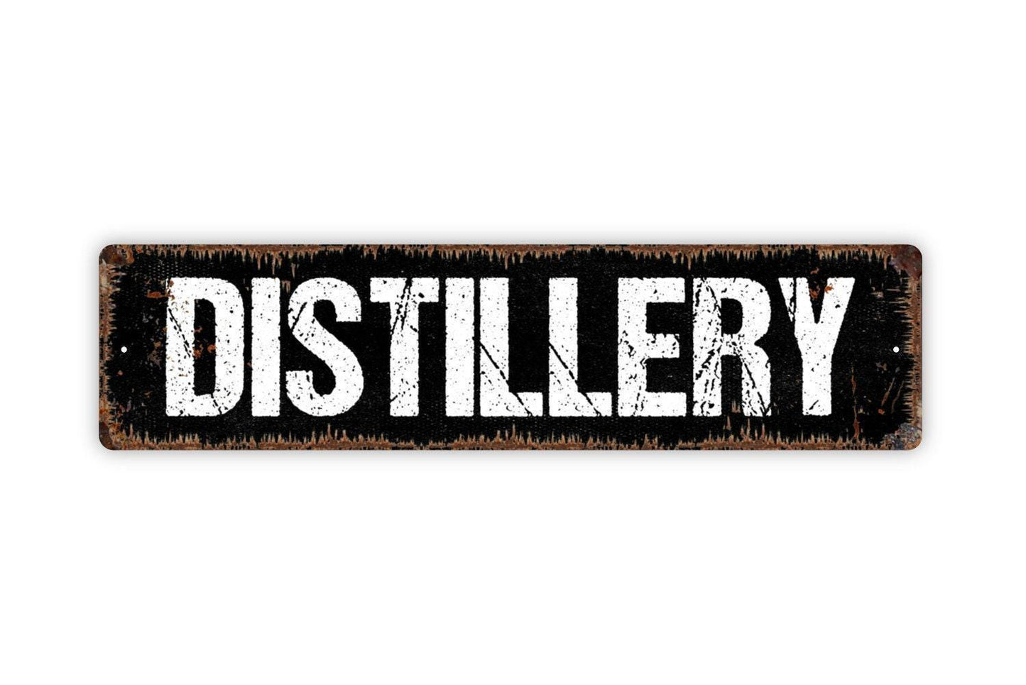 Distillery Sign - Kitchen Bar Custom Vinyl Sticker Or  Street Sign or Door Name Plate Plaque