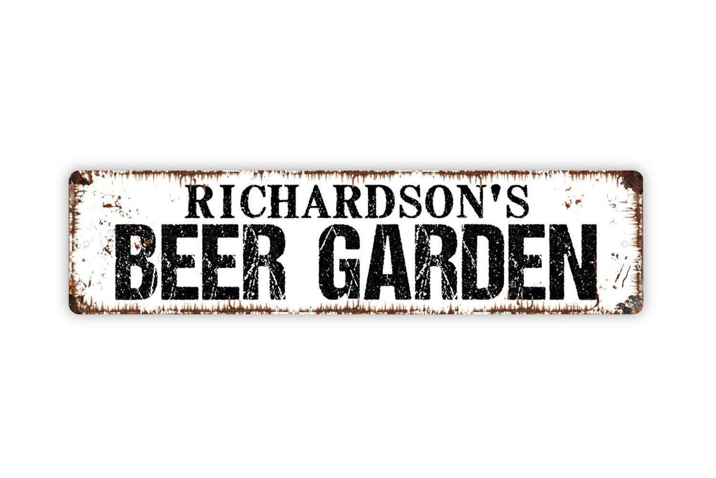 Personalized Beer Garden Sign, Custom Metal Sign, Vinyl Sticker Or  Street Sign or Door Name Plate Plaque
