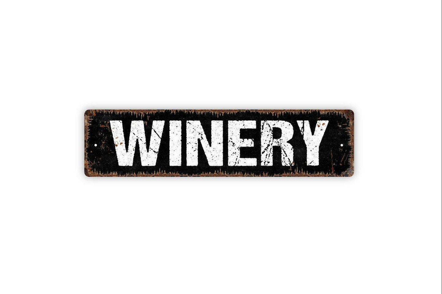 Winery Sign - Wine Vineyard Cork Bottle Drink Pour Grapes Vinyl Sticker Or  Street Metal Sign or Door Name Plate Plaque