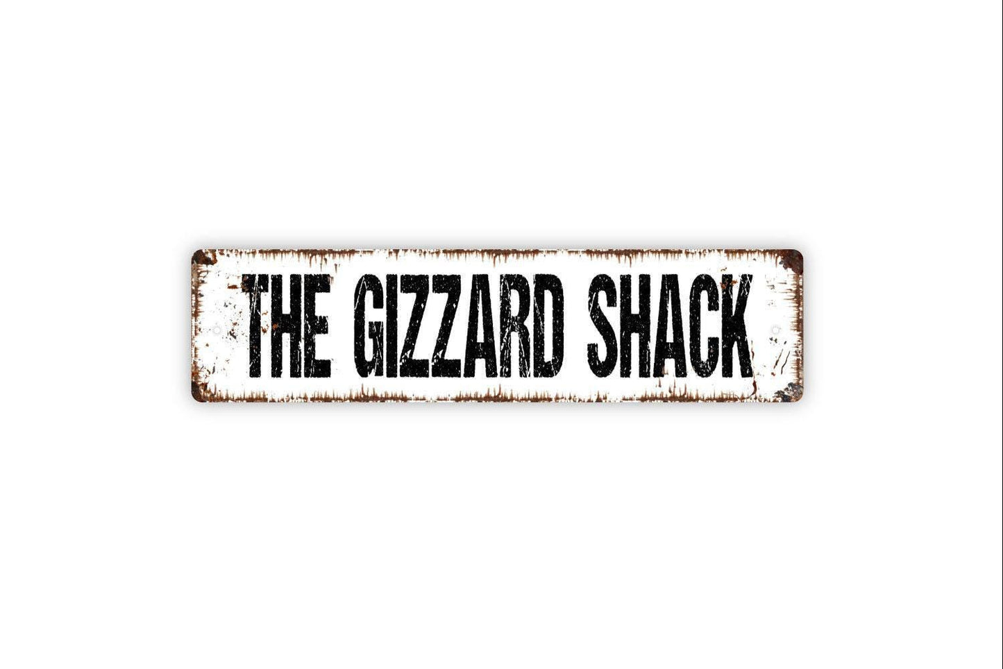 The Gizzard Shack Sign | Funny Chicken Coop Farm Decor | Metal Sign or Vinyl Sticker for Barn Yard Farmhouse Hen House