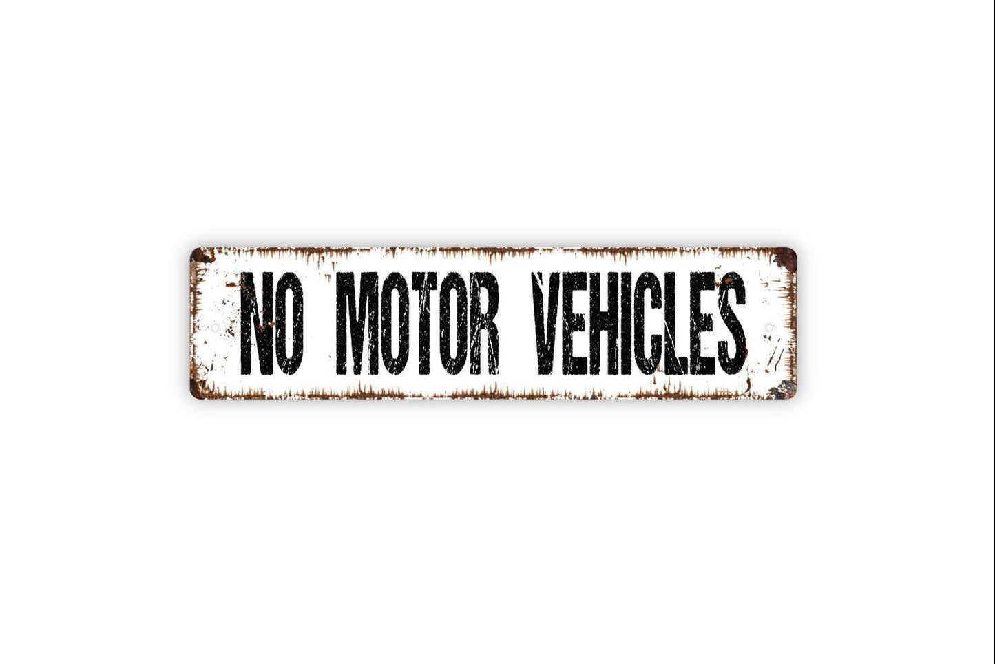 No Motor Vehicles Metal Sign, Trail Markers Sign, Pedestrians Only Sign, Custom Sign, Rustic Street Sign or Door Name Plate Plaque