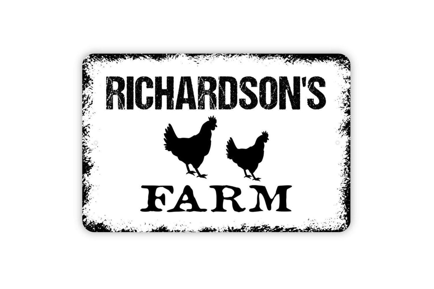 Personalized Chicken Farm Sign - Chicken Coop Custom Metal Wall Art