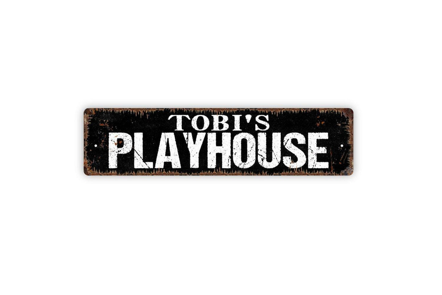 Personalized Playhouse Sign - Kids Treehouse Fort Man Cave She Shed Vinyl Sticker Or  Street Metal Sign or Door Name Plate Plaque