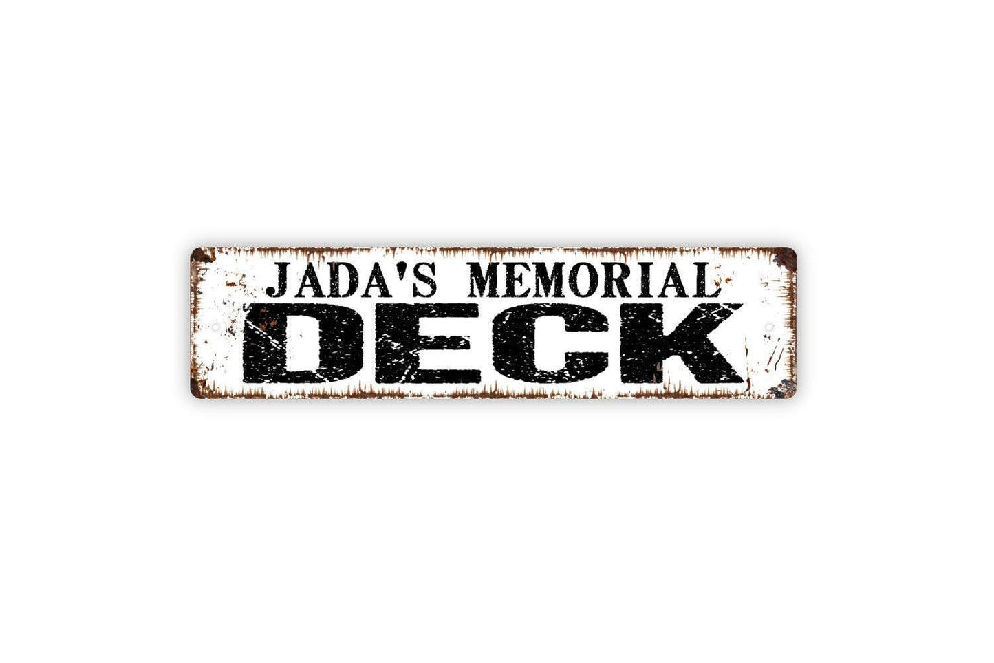 Personalized Deck Sign, Custom Metal Sign, Vinyl Sticker Or  Street Sign or Door Name Plate Plaque