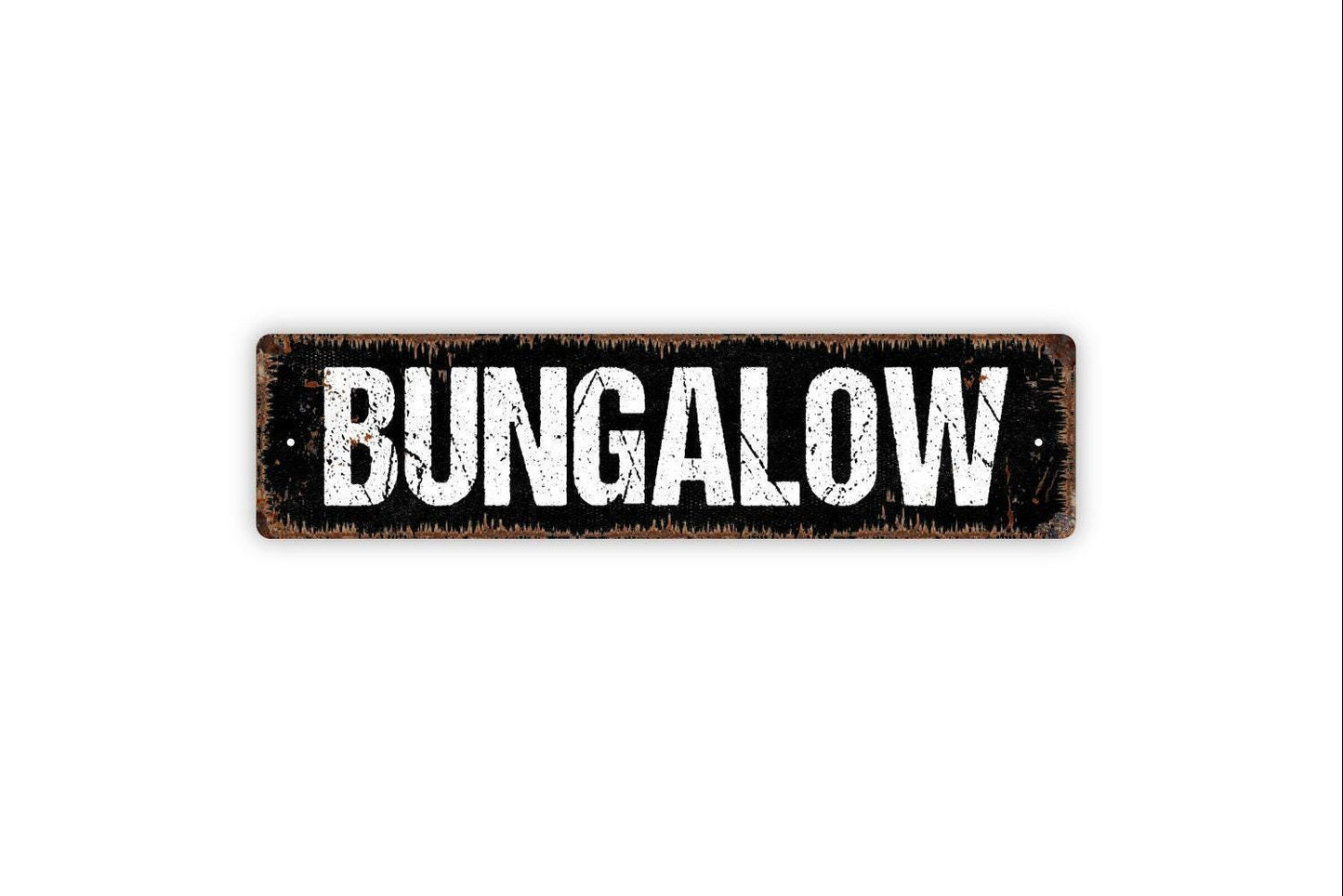Bungalow Sign - Welcome To Our Home House Vinyl Sticker Or  Street Metal Sign or Door Name Plate Plaque