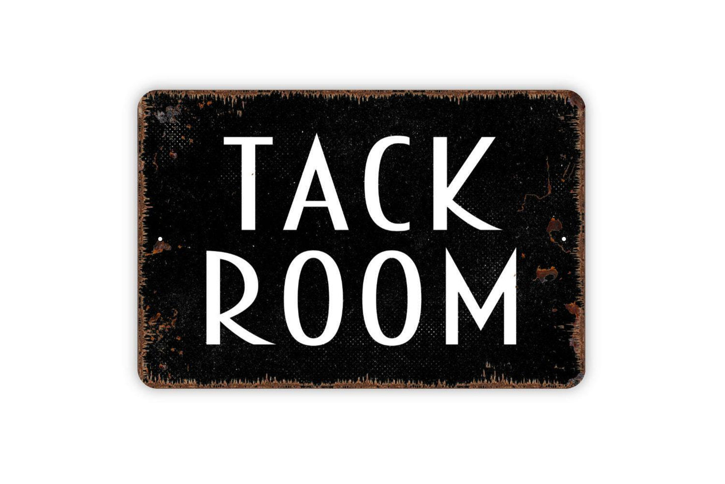 Tack Room Sign | Rustic Equestrian Horse Barn Wall Decor | Farmhouse Stable Riding Gear Storage Wall Art | Metal Sign or Vinyl Sticker