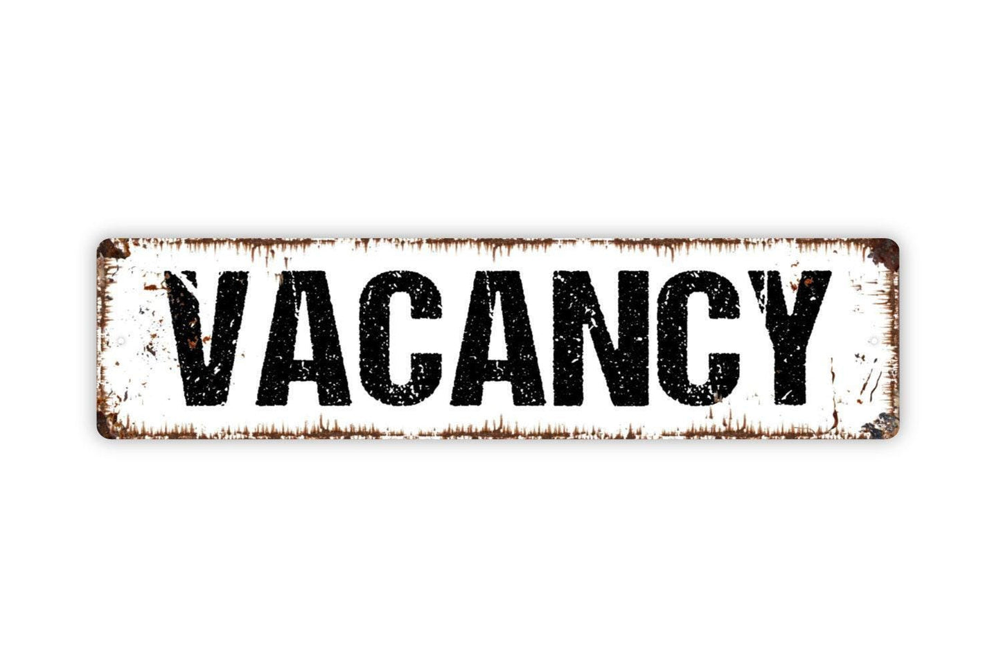 Vacancy Sign Metal or Vinyl Sticker | Rustic Hotel Sign | Motel Decor | Guest Room Sign | Farmhouse Style Wall Art | Business Door Sticker